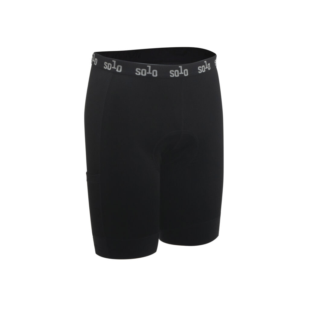 Solo mountain bike cycling liner short with black colourway.